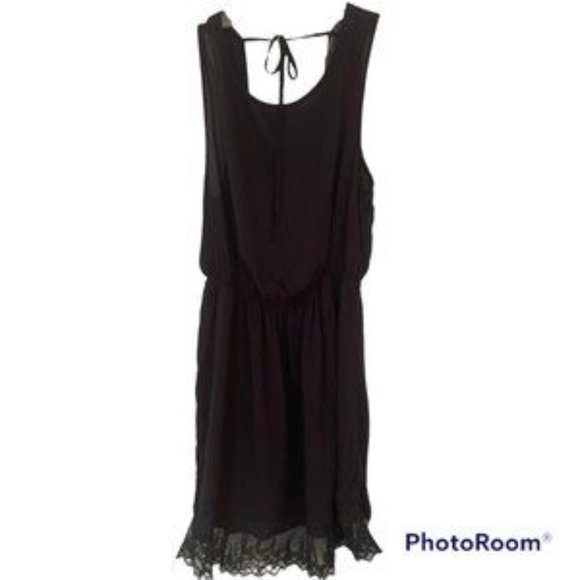 ?2/$20? Garage Black Summer Dress Lace Open Back Boho Sleeveless Size XS - Picture 1 of 5